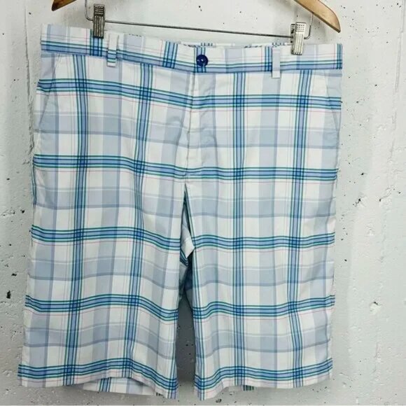 Lot of 4 Nike Men’s size 36 Plaid Tan White Gray Green Shorts - Picture 5 of 16